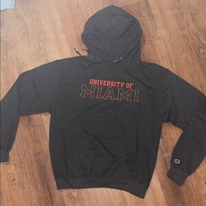 Champion Dark Grey University of Miami Hoodie